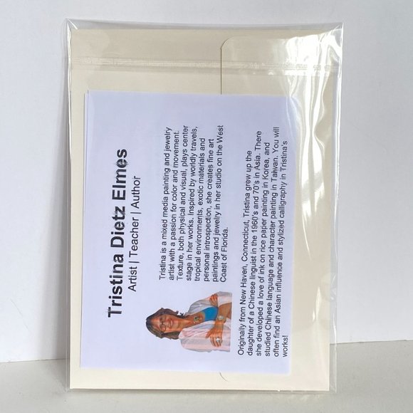 Handmade Original Art Blank Greeting Card and Envelope Suitable for Framing - Picture 6 of 6